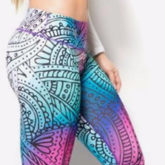 Fiber legging Yoga Gym pants compression butt lift ankle tight One size fits all - Picture 1 of 8